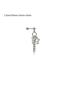 <span class=keywords><strong>Piercing</strong></span> de Aro para Oreja HGC 316L con Cruz y Llavero, <span class=keywords><strong>Piercing</strong></span> de Cartílago Grande, <span class=keywords><strong>Piercing</strong></span> <span class=keywords><strong>Helix</strong></span> - Product Image 5