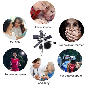 Ins nóng bán bảo vệ phụ nữ an toàn Keychain công cụ với báo động cửa sổ ngắt cửa mở tự vệ Keychain cho phụ nữ - Product Image 5