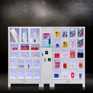 24/7 hoạt động thông minh Bán lẻ tủ khóa hình dung 20/30/40 lưới Locker Máy bán hàng tự động cho ga tàu điện ngầm - Product Image 3