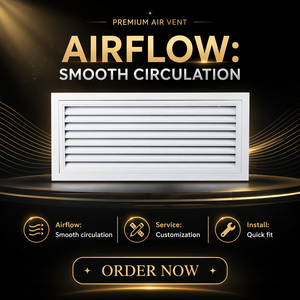 <span class=keywords><strong>Grille</strong></span> de ventilation murale moderne en acier inoxydable durable pour système CVC, réglable et facile à installer pour salon - Product Image 1