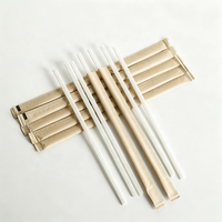 Pailles à boire biodégradables personnalisées en PHA à trois trous, jetables, écologiques, pour fêtes, avec logo personnalisé