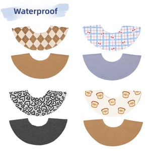 Bavoir bébé réversible imperméable de style coréen en pur coton doux absorbant et résistant aux taches pour les nourrissons et les tout-petits de 0 à 3 ans - Product Image 6