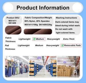 FITVOLT Vente en gros Vêtements de yoga et de fitness d'été, tendance, unis, respirants, en Spandex/Nylon, sans bretelles, taille haute, écologiques - Product Image 5