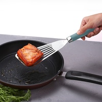 Petit poisson à Steak en acier inoxydable, outil de cuisine, de taille extra Large, à fente avec manche en Tpr