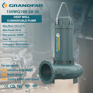 ปั๊มน้ำเสีย Grandfar 380V 30KW 40HP สำหรับงานวิศวกรรมอุตสาหกรรม ปั๊มน้ำแบบจุ่มใต้น้ำขนาดใหญ่ รุ่น 150WQ180-30-30 - Product Image 1