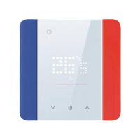 Termostato WiFi Ultra Delgado Inteligente Tuya, Franja de Borde Personalizable, Control Remoto de Temperatura por Aplicación, Compatible con Alexa/Asistente de Google