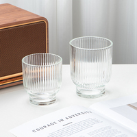 Conteneur de bougie en verre de luxe de haute qualité avec base 383 ml pour bougie parfumée
