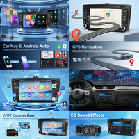 Autoradio Podofo 8'' 4+64G pour Skoda Octavia II/MK2/Yeti/Rapid/Rapid Spaceback/Roomster/SuperB CarPlay sans fil Android Auto OEM