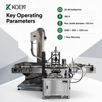 Machine de mise en bouchon automatique à grande vitesse pour bouteilles rondes
