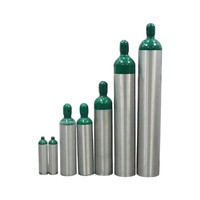 Mini Cilindro de Oxígeno Médico de Aluminio de 1L y 6 Tamaños con Regulador de Oxígeno/Flujómetro/Humidificador/Bolsa/Cánula Nasal/Máscara de Oxígeno