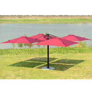 <span class=keywords><strong>Parasol</strong></span> moderne de 2,5 m grand format anti-UV pour jardin extérieur, <span class=keywords><strong>parasol</strong></span> pour restaurant, <span class=keywords><strong>parasol</strong></span> à quatre têtes avec mât central pour mobilier d'extérieur - Product Image 5