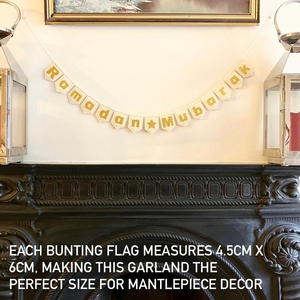 Pafu Islamic Banner Decoration Gold Glitter <strong>Personalised</strong> Bunting Felt Garland Ramadan <strong>Eid</strong> Mubarak Banner - Product Image 6