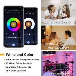 แอนเทล่า สมาร์ทหลอดไฟ LED E27 9W RGB ควบคุมผ่านแอพ Wi-Fi Alexa Google Home AC แรงดันไฟฟ้าสากล ติดเพดาน 2 แพ็ค - Product Image 4