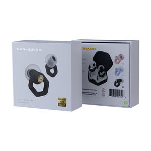 Bouchons d'oreilles en silicone souple haute fidélité NRR 23dB, meilleurs bouchons d'oreilles anti-bruit pour dormir, chasser, tirer, voyager, club - Product Image 3