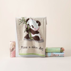 Serviette <span class=keywords><strong>de</strong></span> toilette en gaze jacquard 100 % coton teint en fil, motifs <span class=keywords><strong>de</strong></span> personnages <span class=keywords><strong>de</strong></span> dessins animés écologiques, pour bébés et enfants, vente en gros - Product Image 1