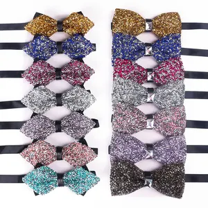 Luxury Rhinestone Crystal Bow Tie For Men Cheap HIgh Quality Bowties Mens For Wedding Party