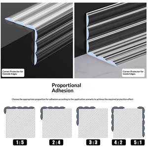 Protezione Angolare Trasparente per Pareti, Morbida e Autoadesiva, per Angoli di Mobili, Porte, Tavoli e Facile da Installare - Product Image 3
