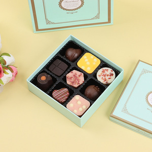 Tùy Chỉnh Sang Trọng Sô Cô La Bao Bì Vỉ Khay Giấy Hộp Quà Tặng Cho 9 Mảnh Vật Liệu Đóng Gói Thực Phẩm Kẹo Bao Bì Với Túi Rts - Product Image 2