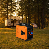 Tragbarer Leiser Inverter-Benzingenerator mit Autostart, Einphasig, 220V 3800W 2300W, Digitale Saubere Stromversorgung für Outdoor-Backup