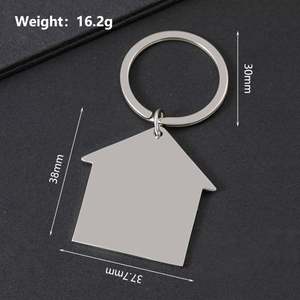 Porte-clés vierges personnalisés en acier inoxydable pour cadeau d'anniversaire, vente en gros - Product Image 2