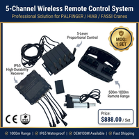 Control Remoto Inalámbrico de 6 Canales con Configuración de Embrague Electromagnético, Apto para Grúas de Camión