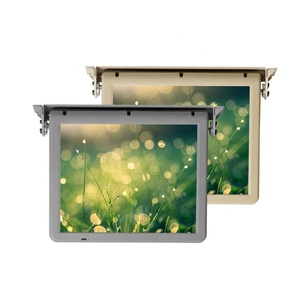 17 "cơ giới xe buýt lật xuống màn hình DC12V 24V Caravan van TV màn hình tự động xe LCD có thể gập lại phương tiện truyền thông máy nghe nhạc xe buýt mái màn hình - Product Image 1