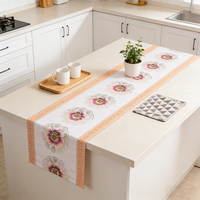 Nappe de table rectangulaire élégante en plastique imperméable jetable de 50 cm avec bordure dorée imprimée pour mariage