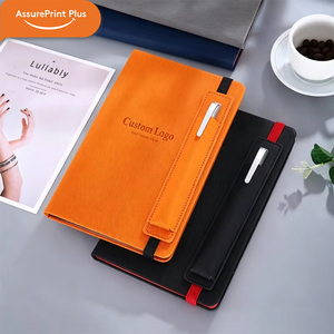 Agenda in Pelle PU A5 con Copertina Rigida e Portapenna Personalizzabile con Logo per Ufficio e Diario Personale - Product Image 1