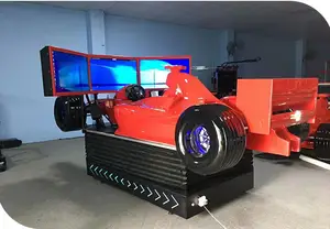 Virtual 3 Screens Racing Simulator Drive Game Machine Motion Vr Machine 9D Vr Racing Simulator F1 Car Driving Simulator