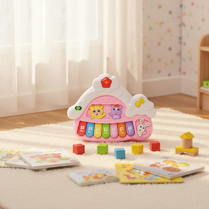 Piano eléctrico de 7 teclas con dibujos animados para niños, Juguete <span class=keywords><strong>musical</strong></span> para niños - Product Image 5