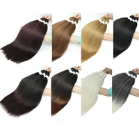 X-TRESS Populaire Lot de Cheveux Synthétiques Lisses Yaki Résistants à la Chaleur pour Tresses Quotidiennes Naturelles pour Femmes