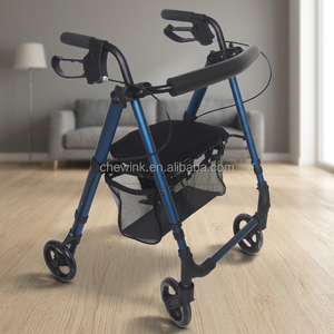 Andador Plegable de Aluminio con Recubrimiento en Polvo, Ligero (6.0 kg), Altura Ajustable, para Interiores/Exteriores, Fácil de Usar, para Rehabilitación - Product Image 3