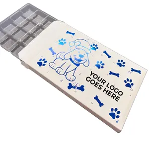 <span class=keywords><strong>Calendario</strong></span> de <span class=keywords><strong>Adviento</strong></span> de Navidad personalizado golosinas para mascotas caja de regalo de Cuenta Regresiva impermeable y portátil para perros y <span class=keywords><strong>gatos</strong></span> con impresión en relieve - Product Image 5