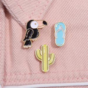 Chine fabricant couleur émail broche broche arbre oiseau crème glacée motif conception petites épinglettes - Product Image 5