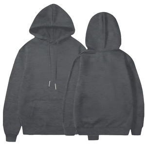 <b>Men</b> Charcoal <b>Grey</b> <b>Fleece</b> Hoodie Pullover Drawstring Kangaroo Pocket Heavyweight Hooded Sweatshirt Bulk - Product Image 1