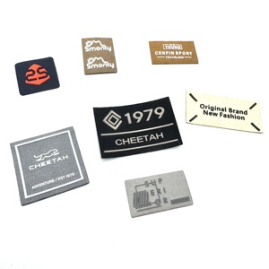 High Quality Washable <strong>PVC</strong> Woven <strong>Labels</strong> Digital <strong>Printing</strong> Custom Logo Embroidery Custom Size Rectangle Stitched No Fold Garment - Product Image 3