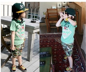 Pantalones Cortos de Algodón Estilo Camuflaje para Niños al por Mayor - Product Image 4