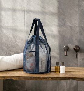 Low MOQ Custom Logo Design Travel Makeup Toiletry Bag Fashionable Foldable Polyester Mesh <b>Drawstring</b> Washable Hanging Swim - Product Image 4