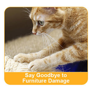 2024 Novedad al por mayor de Yiwu: Mueble rascador para gatos con forma de sofá de cartón, tipo casa, juguetes interactivos para mascotas - Product Image 6