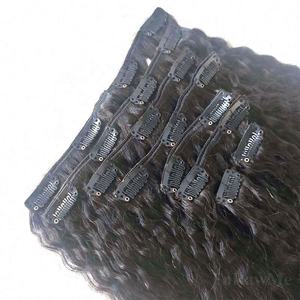 ISWEET <b>Clip</b> in Hair <b>Extensions</b> Malaysian Virgin Human Hair <b>Clip</b> Ins Kinky Light Yaki Straight - Product Image 1