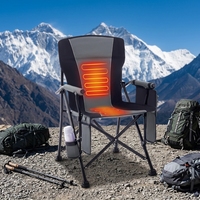 Chaise de camping pliable et chauffante en acier, moderne, durable, pour jardin, pêche, pique-nique, parc