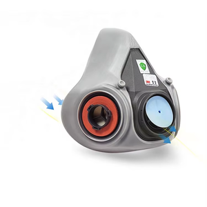 Respirator Setengah Wajah Premium <span class=keywords><strong>3M</strong></span> <span class=keywords><strong>6200</strong></span> - Perlengkapan Pelindung Masker Gas 7 Buah |   Terlaris - Product Image 1