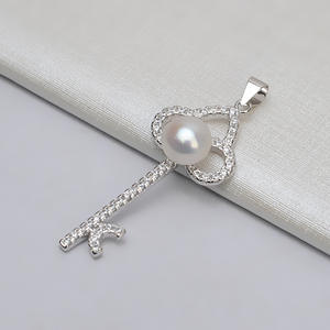 Colgante de Plata S925 Wenchi con Perla 6-7 mm para Mujer, Accesorios de Joyería DIY de Moda, Componente Semiterminado - Modelo 733 14270 - Product Image 2