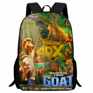 Mochila Infantil con Diseño de Dibujos Animados, Modelo Miracle Dream Team Goat, para Estudiantes, de Doble Asa, para Almacenamiento, para Uso Diario - Product Image 4