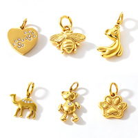 Pendentif Lapin 3D Mini Tendance en Acier Inoxydable, Forme Animale Mignonne, Breloque Polyvalente Style Européen et Américain, Fournitures DIY pour Artisanat Féminin