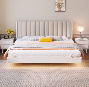 Marco <span class=keywords><strong>de</strong></span> cama <span class=keywords><strong>de</strong></span> madera maciza nórdica Simple moderno doble dormitorio principal estancia en casa Hotel en línea rojo con función <span class=keywords><strong>de</strong></span> almacenamiento - Product Image 6