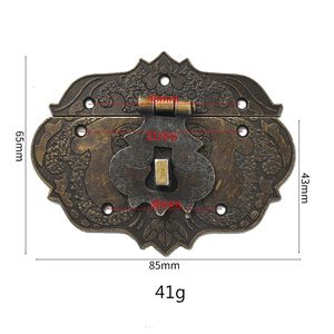 アンティーク真鍮色の金属製ジュエリーボックスロックラッチフックハスプ - Product Image 5