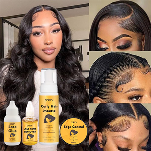 Kit de coiffure avec logo personnalisé avec dissolvant de colle organique pour dentelle en <span class=keywords><strong>mousse</strong></span> pour extensions de <span class=keywords><strong>cheveux</strong></span> bouclés unisexe - Product Image 6