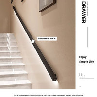 Main courante en acier inoxydable personnalisée à bas quantité minimale de commande lumière LED projecteur balustrade rampe d'escalier