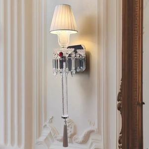 Applique murale en cristal européen de luxe moderne, lampe <span class=keywords><strong>torche</strong></span> LED, éclairage <span class=keywords><strong>d</strong></span>écoratif pour <span class=keywords><strong>la</strong></span> maison, <span class=keywords><strong>la</strong></span> <span class=keywords><strong>chambre</strong></span>, l'hôtel, le salon - Product Image 5